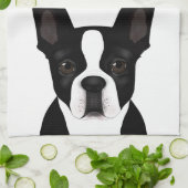 Serviette de cuisine Boston Terrier (Plié)