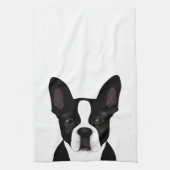 Serviette de cuisine Boston Terrier (Vertical)