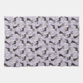 Serviette de cuisine Boston Terrier Bones and Paws (Horizontal)