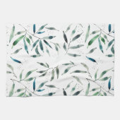 serviette de cuisine botanique d'aquarelle (Horizontal)