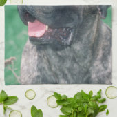 Serviette de cuisine Brindle de chien de mastiff (Plié)