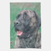 Serviette de cuisine Brindle de chien de mastiff (Vertical)