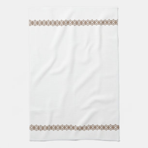 Serviette de cuisine bronzage simple élégante de