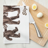 Serviette de cuisine Brown de nounours de cru (Quart Plié)