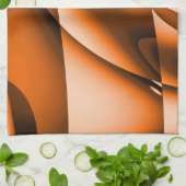 Serviette de cuisine brûlée d'abrégé sur orange (Plié)