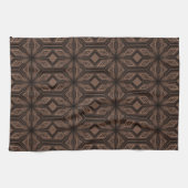 Serviette de cuisine brun chocolat de mosaïque (Horizontal)