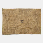 Serviette de cuisine "Burlap" avec votre texte (Horizontal)