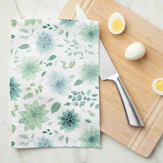 Serviette de cuisine Cactus rétro (Quart Plié)