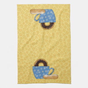 Serviette De Cuisine Café Et Donuts