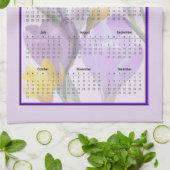 Serviette de cuisine calendrier Crocus 2021 (Plié)