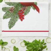 Serviette de cuisine - Cardinal de Noël (Plié)