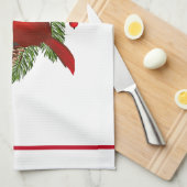 Serviette de cuisine - Cardinal de Noël (Quart Plié)