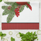 Serviette de cuisine - Cardinal de Noël (Plié)