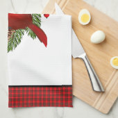 Serviette de cuisine - Cardinal de Noël (Quart Plié)