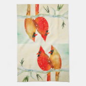 Serviette de cuisine Cardinal d'hiver (Vertical)