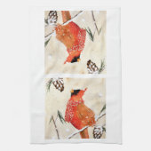 Serviette de cuisine Cardinal d'hiver (Vertical)