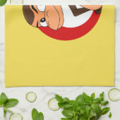 Serviette de cuisine caricaturale (Plié)