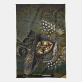 Serviette de cuisine Carnival Masque-Vert Damas (Vertical)