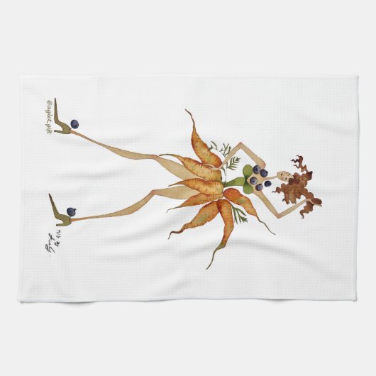 Serviette de cuisine "carottes " (Horizontal)