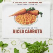 Serviette de cuisine Carottes vintages (Plié)