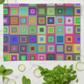 serviette de cuisine carré arc-en-ciel (Plié)