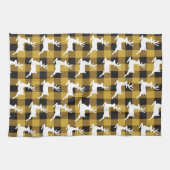 Serviette de cuisine carreaux et cerf (Horizontal)