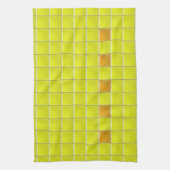 Serviette de cuisine - Carrés de mosaïque en Jaune (Vertical)