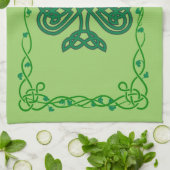 serviette de cuisine celtique de shamrock (Plié)
