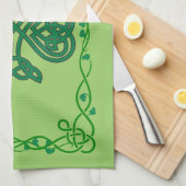 serviette de cuisine celtique de shamrock (Quart Plié)