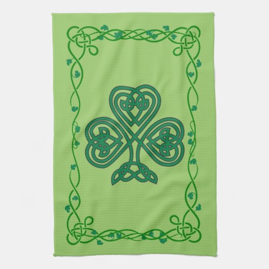 serviette de cuisine celtique de shamrock (Vertical)