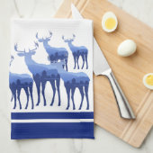 Serviette de cuisine - Cerf Bleu/Elk (Quart Plié)