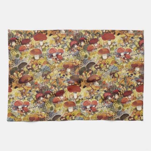 Serviette de cuisine champignons (Horizontal)