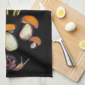 Serviette de cuisine champignons (Quart Plié)