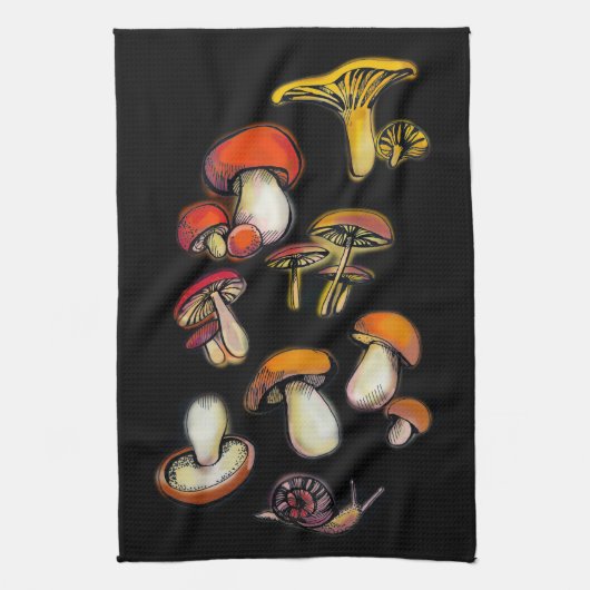 Serviette de cuisine champignons (Vertical)