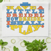 Serviette de cuisine "Chanukah/Dreidel Play" (Plié)