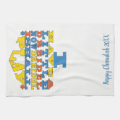 Serviette de cuisine "Chanukah/Dreidel Play" (Horizontal)