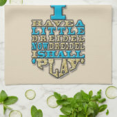 Serviette de cuisine "Chanukah/Dreidel Play, or/bl (Plié)