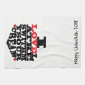 Serviette de cuisine "Chanukah/I Love Latkes" (Horizontal)