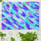Serviette de cuisine Chaos colorée (Plié)