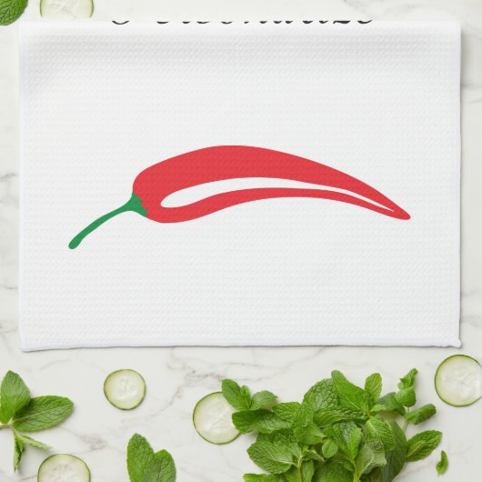 Serviette de cuisine chaude faite sur commande de (Plié)