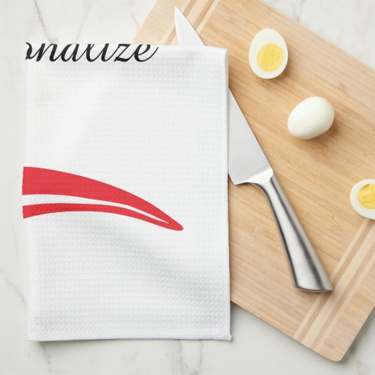 Serviette de cuisine chaude faite sur commande de (Quart Plié)
