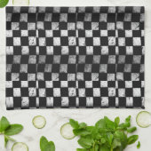 Serviette de cuisine Checkered de drapeau (Plié)