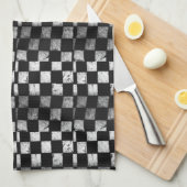 Serviette de cuisine Checkered de drapeau (Quart Plié)