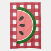Serviette de cuisine Checkered rouge de pastèque (Vertical)