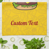 Serviette de cuisine Cheeseburger (Plié)