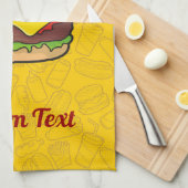 Serviette de cuisine Cheeseburger (Quart Plié)