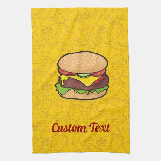Serviette de cuisine Cheeseburger (Vertical)