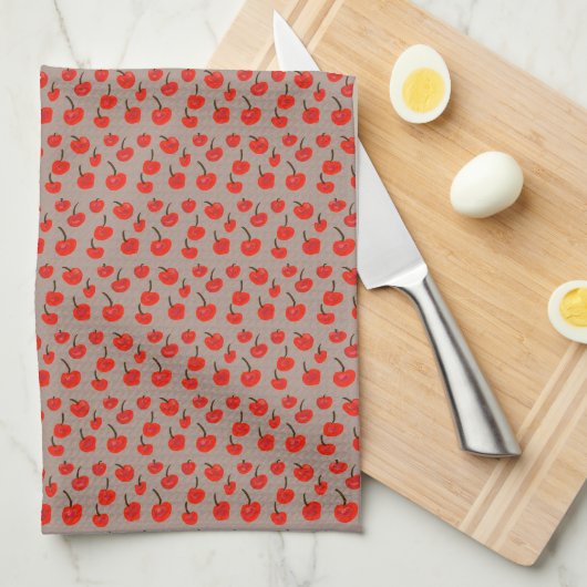 Serviette de cuisine CHERRY | m3galleryStudio (Quart Plié)