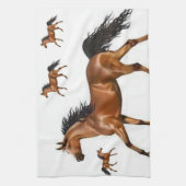 serviette de cuisine cheval brun (Vertical)