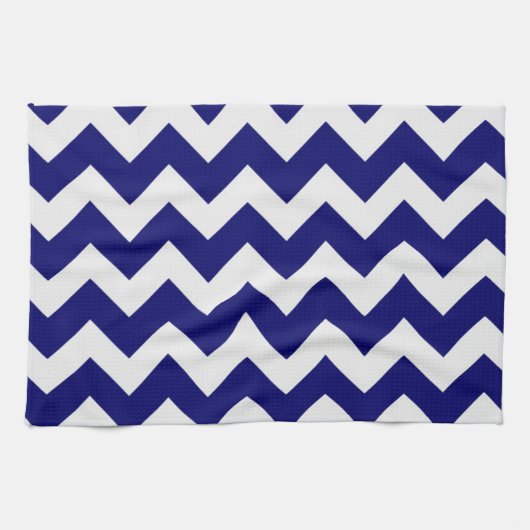 Serviette de cuisine/Chevron bleu (Horizontal)